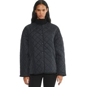 Aritzia Babaton Quilted Geo Jacket Black Small EUC Winter to Spring Transition